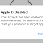 اپل آیدی غیر فعال شده است