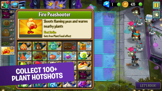 دانلود بازی استراتژیک گیاهان علیه زامبی ها Plants vs Zombies از آیتونز