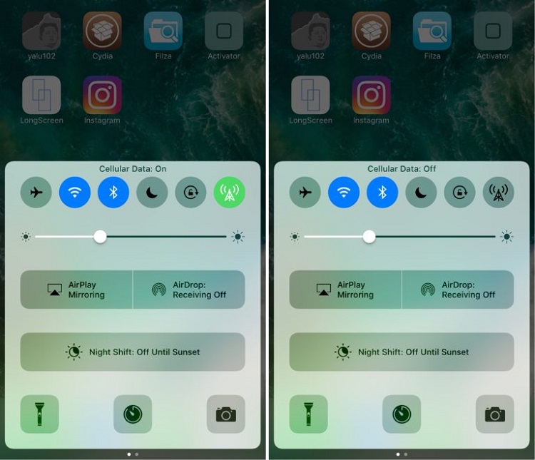 اضافه کردن Cellular Data