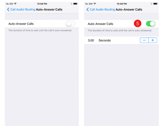 فعال کردن برنامه call auto answer