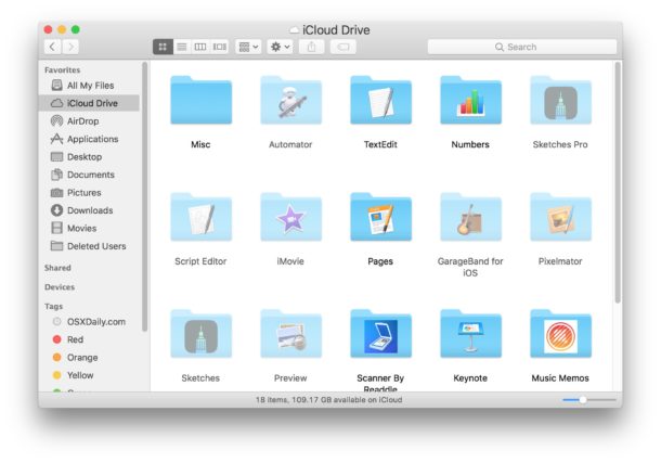 میزان پیشرفت آپلود فایل ها را در iCloud Drive