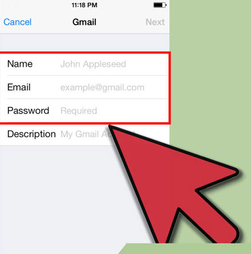 نحوه تنظیم Gmail در گوشی اپل