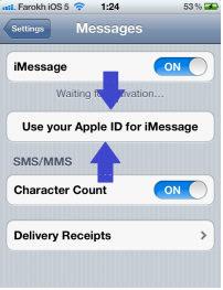 فعالسازی iMessage 