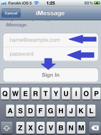 فعال کردن آی مسیج iMessage در ایفون