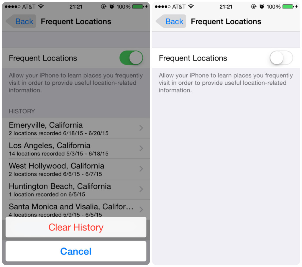 محدودیت ردیابی ایپد
