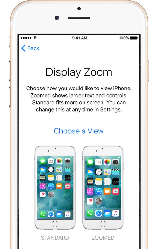 تنظیمات Display Zoom در ایفون