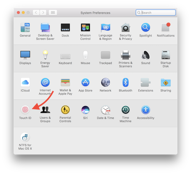 تاچ آیدی در مک
