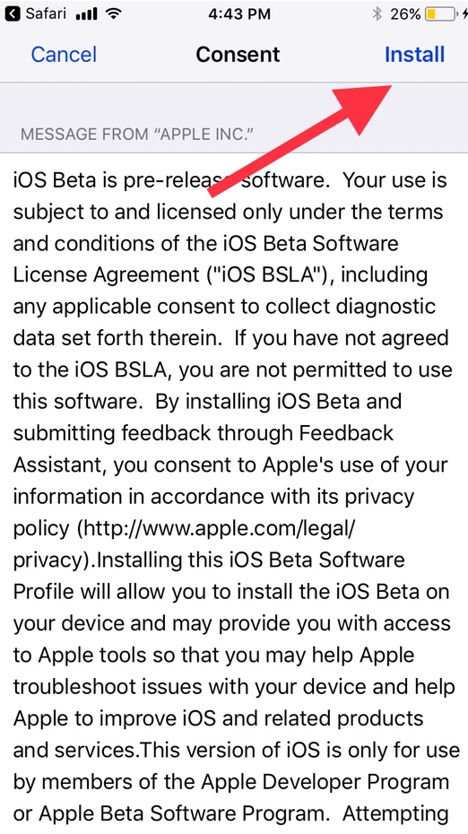 نصب نسخه جدید iOS Beta 11