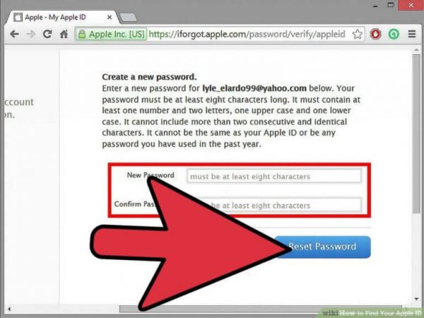 ریکاوری رمز عبور برای اپل آیدی