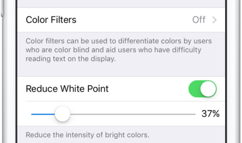 تنظیم رنگ صفحه نمایش در ایفون