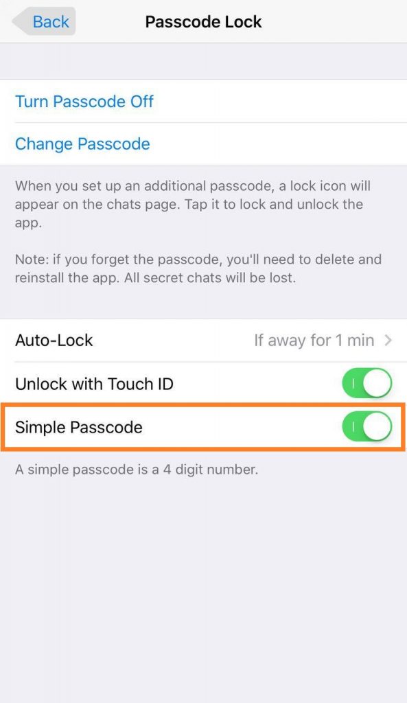 بازکردن رمز عبور در برنامه Telegram بازکردن رمز عبور در برنامه Telegram