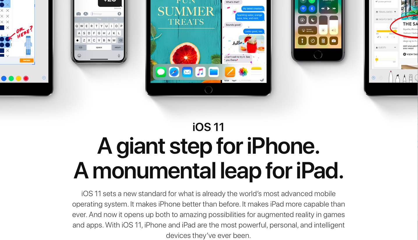 نسخه رسمی نرم افزاری iOS 11