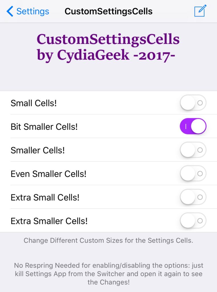 معرفی توییک CustomSettingsCells