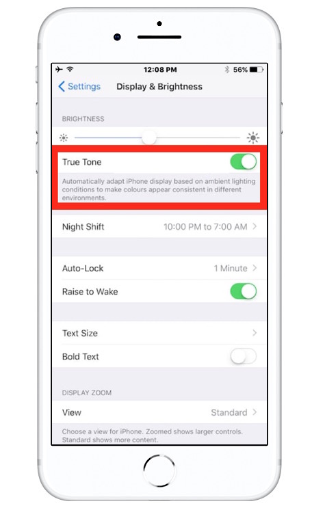 نحوه غیرفعال کردن قابلیت True Tone