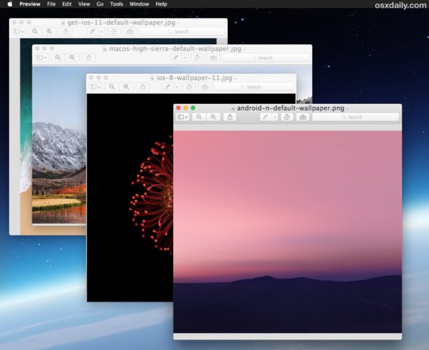 باز کردن تصاویر در Mac
