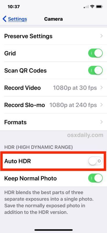 نحوه فعال کردن گزینه Auto HDR